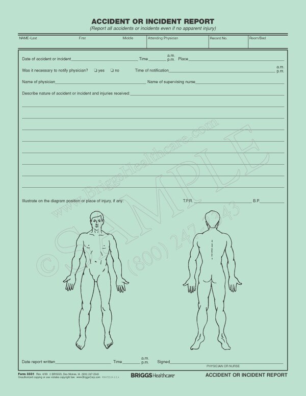 accident or incident report form briggs incident report